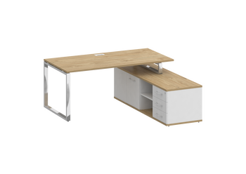 Стол руководителя с опорной греденцией, правый SHIFT SK.SRG-180 (R) 1800*1800*753